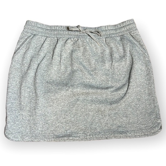 Maurices Gray Fleece Elastic Drawstring Comfy Casual Mini Skirt - Picture 1 of 8